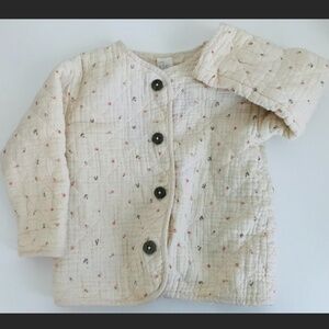 H&M cotton quilted light pink jacket size 2T